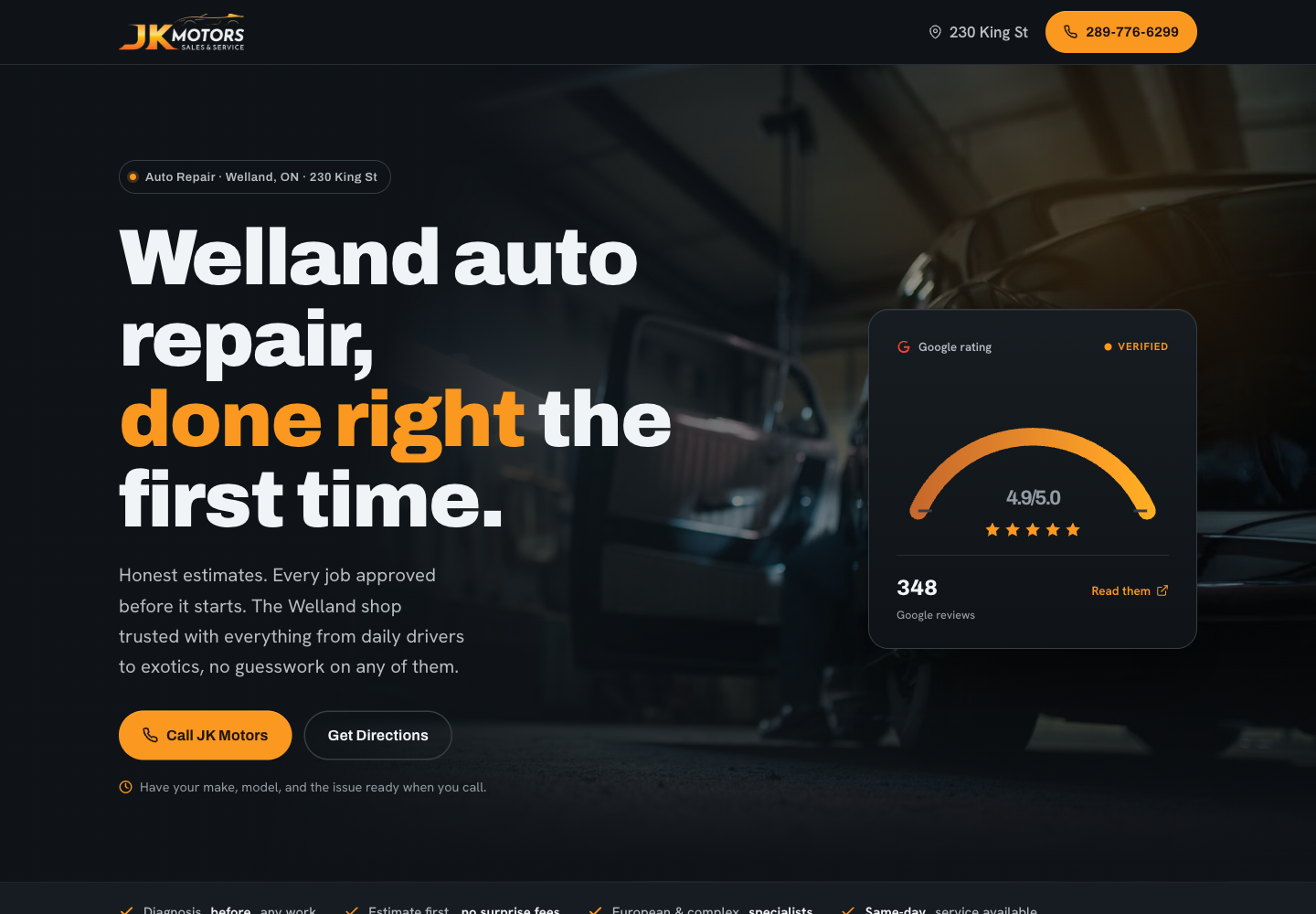 Concept build for a Welland auto repair shop